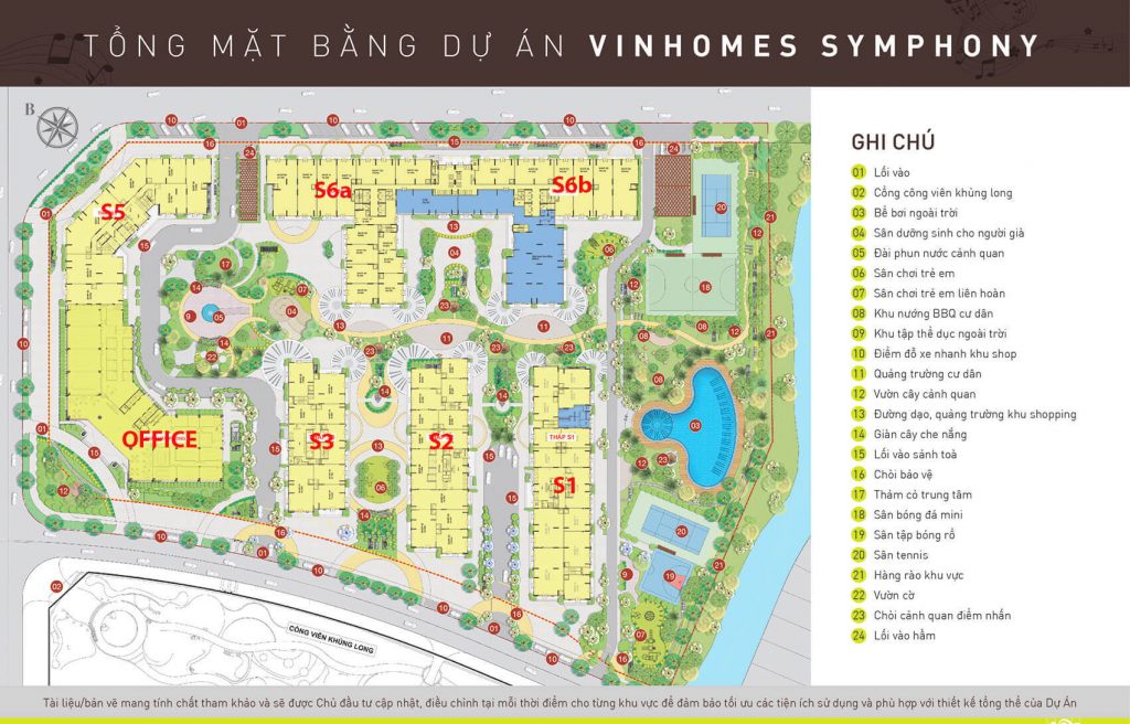 Master plan of Vinhomes Symphony project